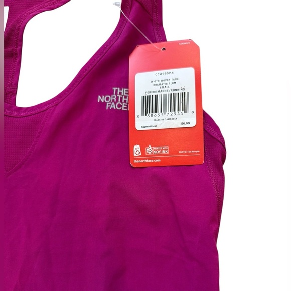 NWT The North Face Women’s Woven Running Tank – Size Small, Dramatic Plum - Picture 2 of 4